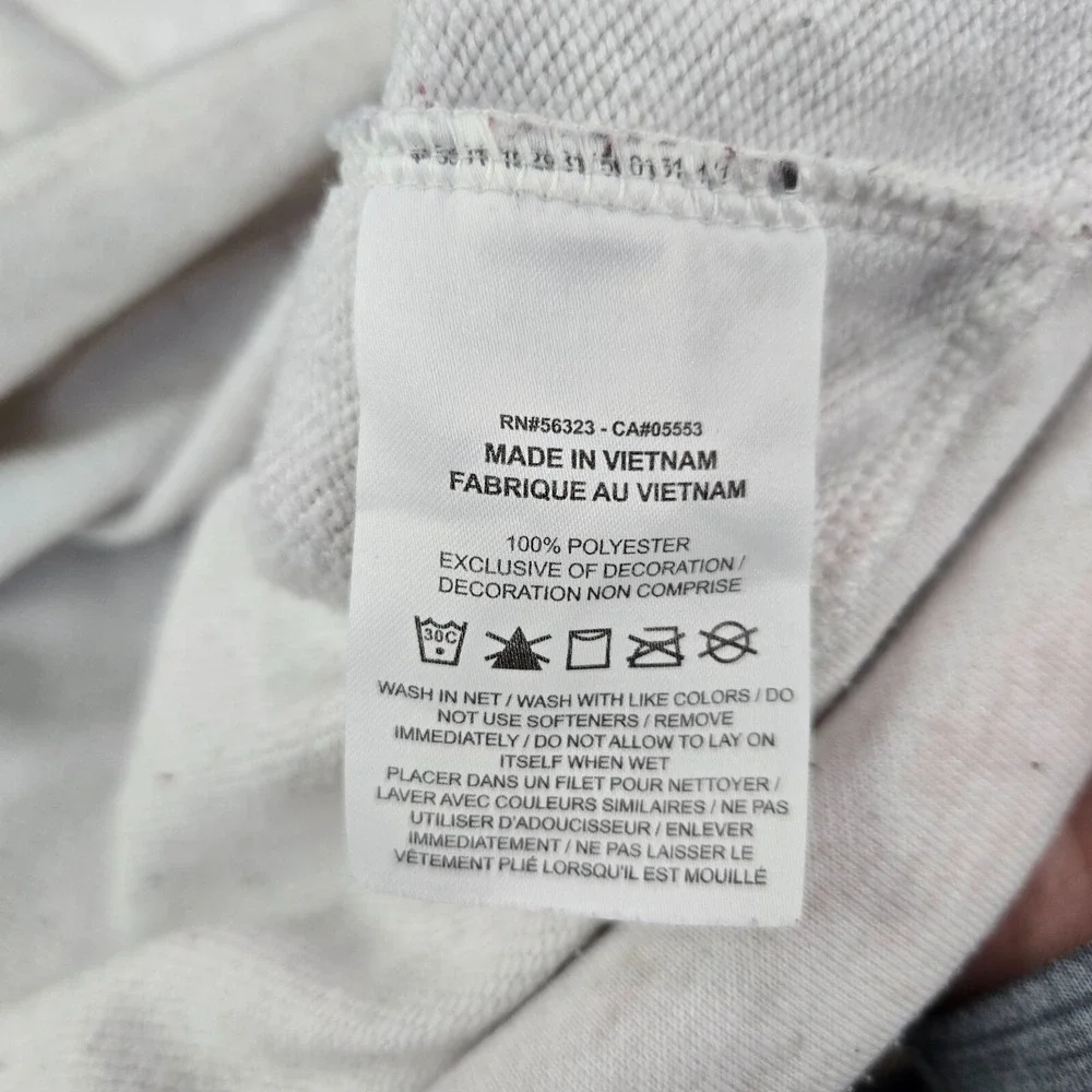 Nike Women Sweatshirt‎ XL White Center Swoosh Dri Fit Cropped Logo Pullover